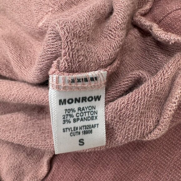 Monrow Women’s Pullover Hoodie Dusty Rose Size Small - Picture 10 of 10